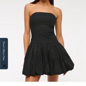 Abercrombie Black mini bubble hem dress (size medium TALL)